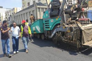 تدشين سفلتت مشروع طريق عدن - لحج - تعز..